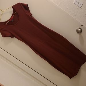 Red slim dress